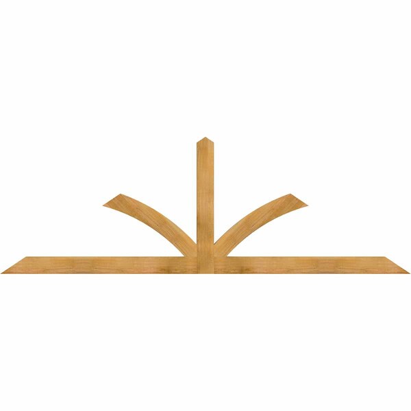 Ekena Millwork Richland Rough Sawn Timber Gable Bracket, Western Red Cedar, 96"W x 32"H x 2"D x 4"F, 8/12 Pitch GBW096X32X0204RIC00RWR - main